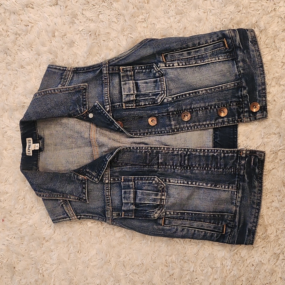 EXPRESS JEAN VEST EXTRA SMALL XS